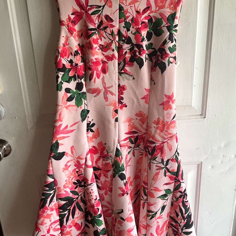 Calvin Klein Pink and Green Floral Dress